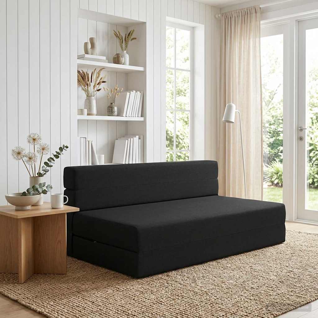 Vidaxl vouwbare bankbed zwart 152 x 86,5 x 60 cm stof