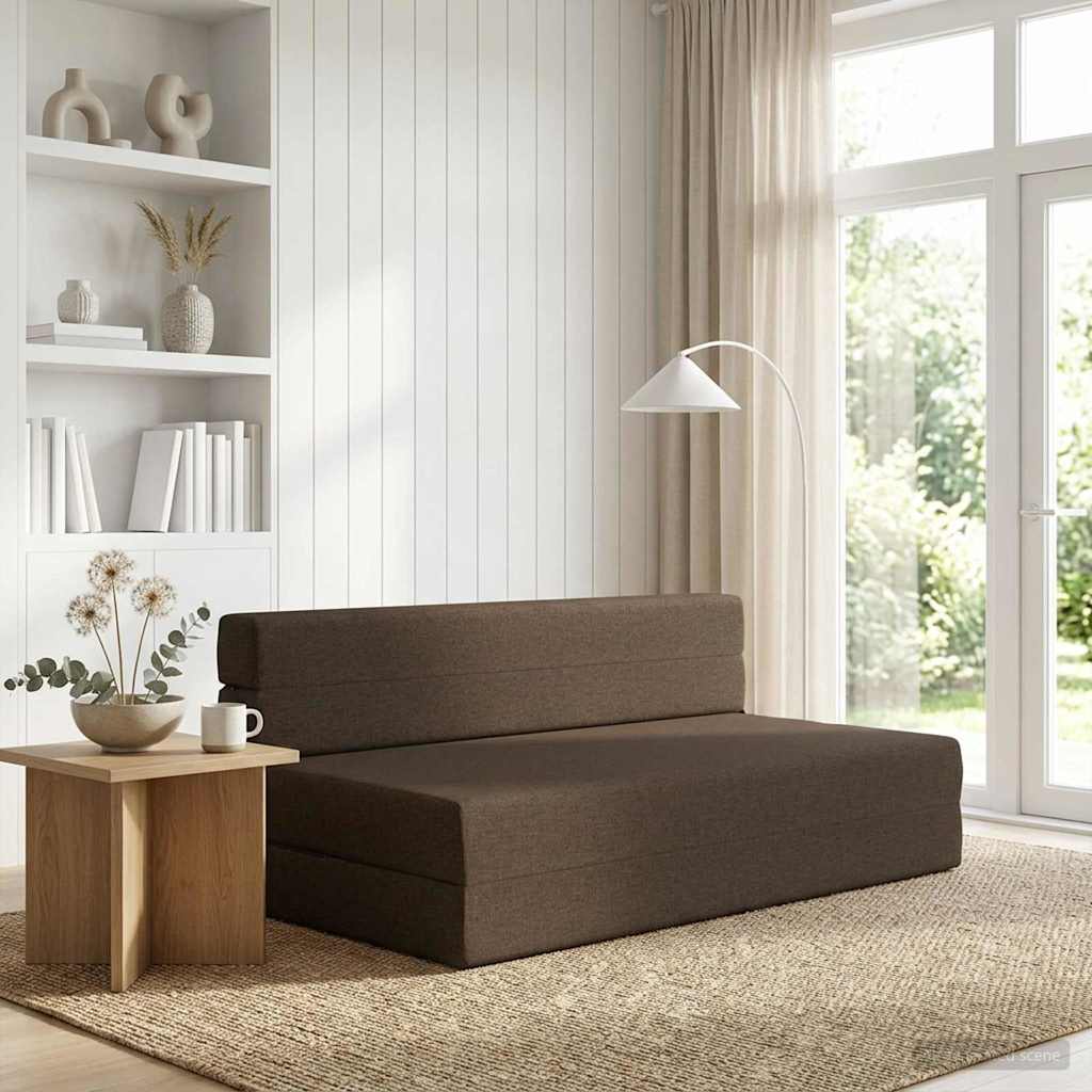 Vidaxl vouwbare bankbed taupe 152 x 86,5 x 60 cm stof