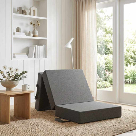 Vidaxl vouwbare bankbed 75 x 67 x 45 cm lichtgrijs