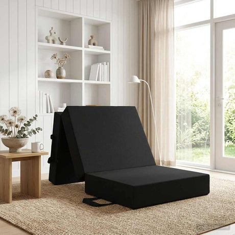 Vidaxl vouwbare bankbed 90 x 63 x 45 cm zwart