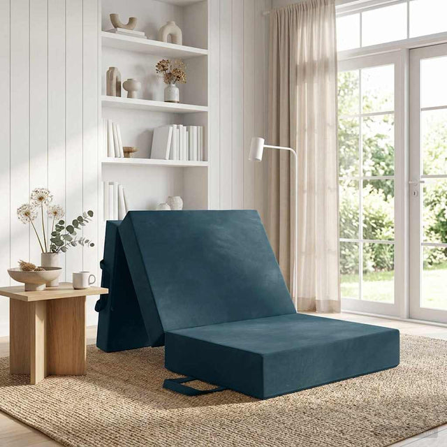 Vidaxl vouwbare bankbed 75 x 63 x 45 cm blauw