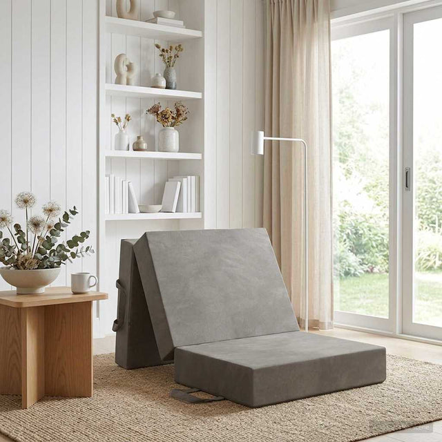 Vidaxl vouwbare bankbed 75 x 63 x 45 cm lichtgrijs