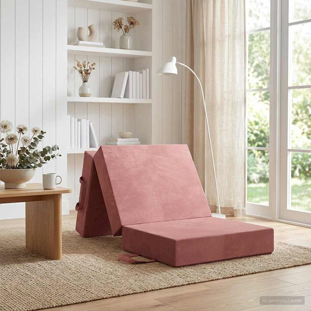 Vidaxl vouwbare bankbed 75 x 67 x 45 cm roze