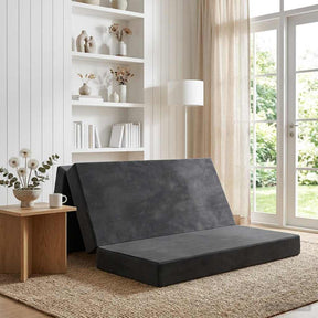 Vidaxl vouwbare bankbed 160 x 67 x 45 cm donkergrijs