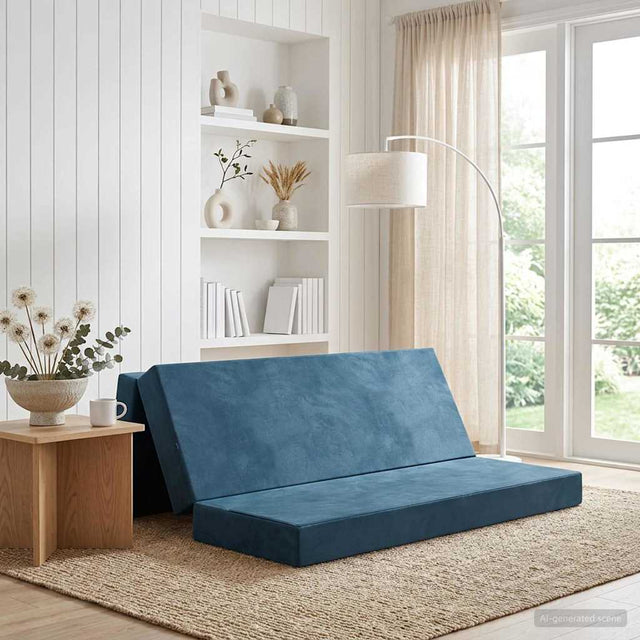 Vidaxl vouwbare bankbed 180 x 67 x 45 cm blauw