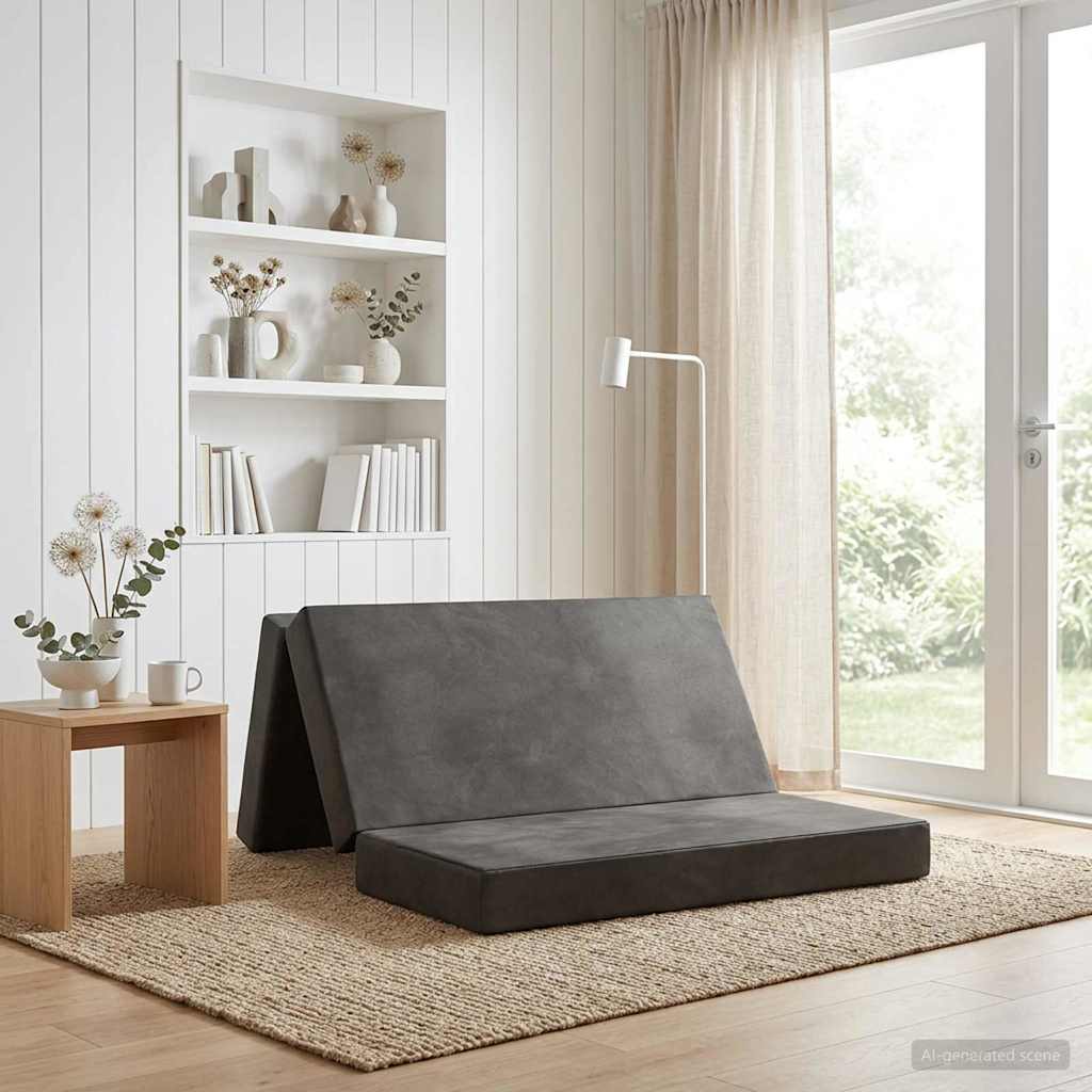 Vidaxl vouwbare bankbed 180 x 67 x 45 cm lichtgrijs