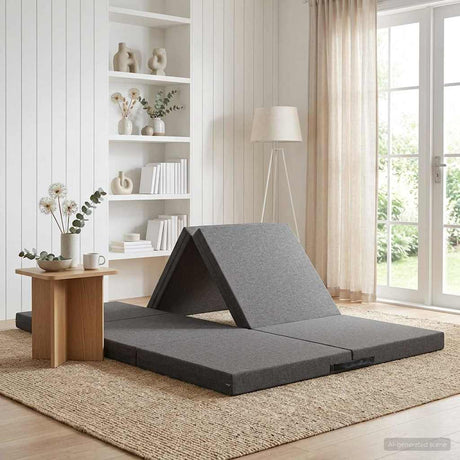 Vidaxl vouwbare bankbed 70 x 67 x 48 cm lichtgrijs