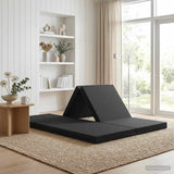 Vidaxl vouwbare bankbed 140 x 67 x 15 cm zwart