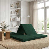 Vidaxl vouwbare bankbed 140 x 67 x 15 cm donkergroen