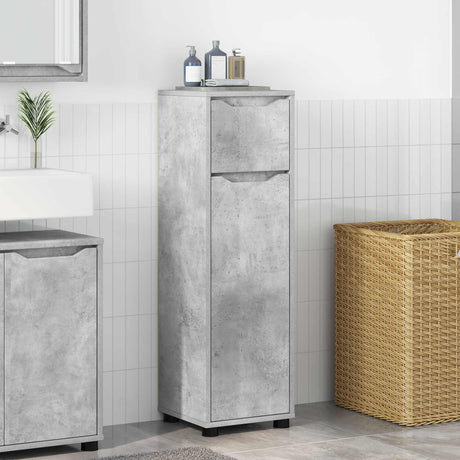 Vidaxl badkamer kast beton grijs 30,5 x 30 x 101 cm bewerkt hout