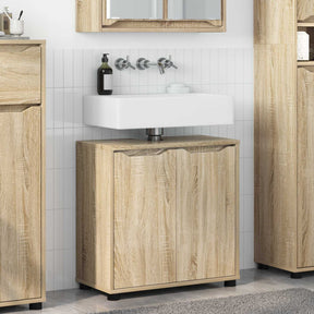Vidaxl badkamer wastafelkast sonoma eiken 60 x 30 x 60 cm bewerkt hout