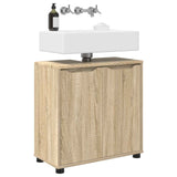 Vidaxl badkamer wastafelkast sonoma eiken 60 x 30 x 60 cm bewerkt hout