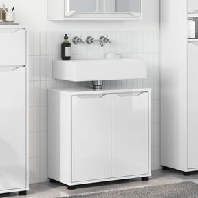 Vidaxl badkamer wastafelkast hoogglans wit 60 x 30 x 60 cm