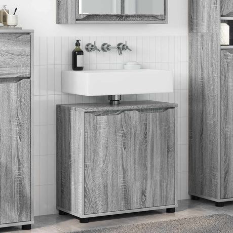 Vidaxl badkamer wastafelkast grijs sonoma 60 x 30 x 60 cm bewerkt hout