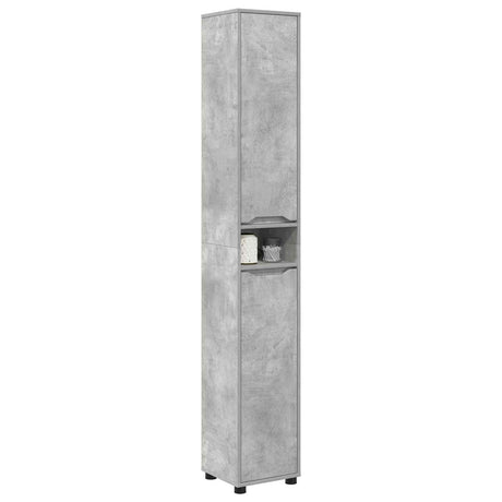 Vidaxl badkamer kast beton grijs 30,5 x 30 x 195 cm bewerkt hout