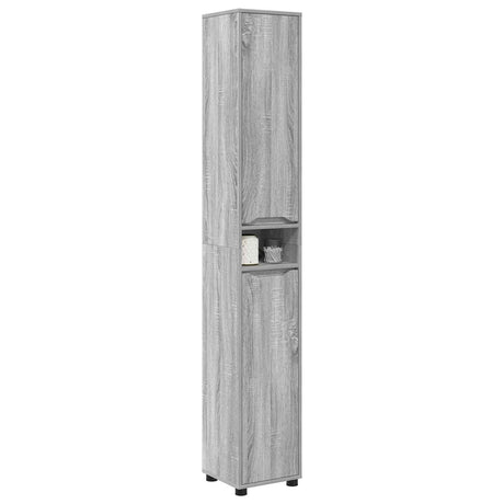 Vidaxl badkamer kast grijs sonoma 30,5 x 30 x 195 cm bewerkt hout