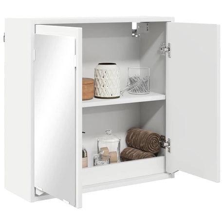 Vidaxl badkamer spiegelkast wit 60 x 20 x 60 cm bewerkt hout