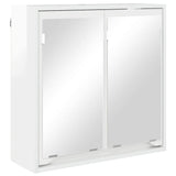 Vidaxl badkamer spiegelkast hoogglans wit 60 x 20 x 60 cm bewerkt hout