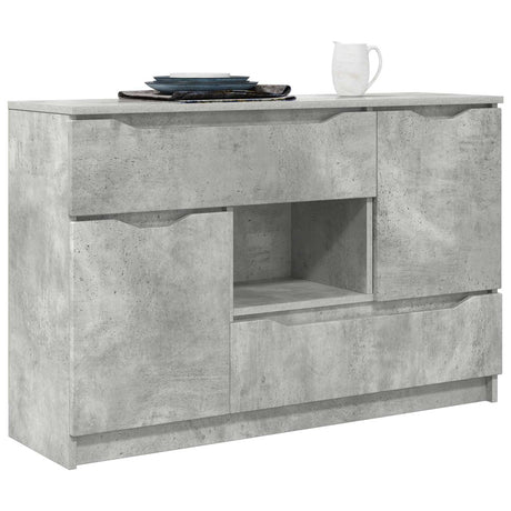 Vidaxl dressoir beton grijs 100 x 30 x 65,6 bewerkt hout