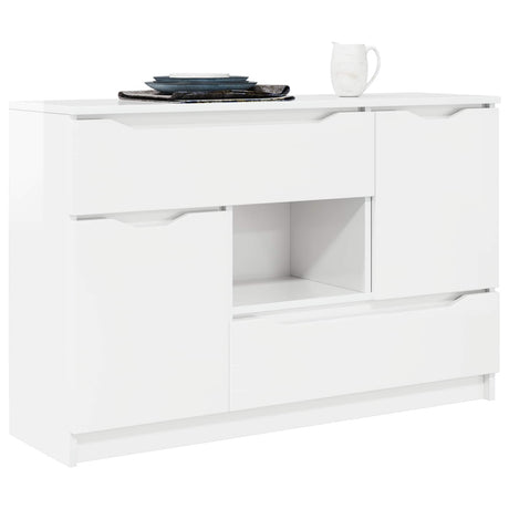 Vidaxl dressoir hoogglans wit 100 x 30 x 65,6 bewerkt hout