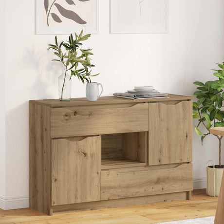 Vidaxl dressoir artisan eiken 100 x 30 x 65,6 bewerkt hout