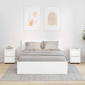 Vidaxl nachtkastjes 2 st wit 30,5 x 30 x 43 cm bewerkt hout