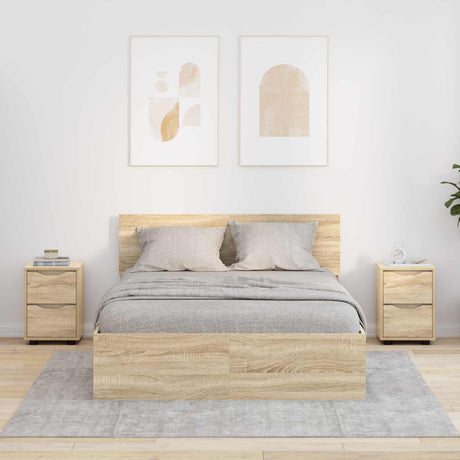 Vidaxl nachtkastjes 2 st sonoma eiken 30,5 x 30 x 43 cm bewerkt hout