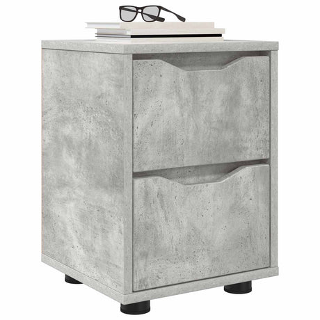 Vidaxl nachtkastje beton grijs 30,5 x 30 x 43 cm bewerkt hout