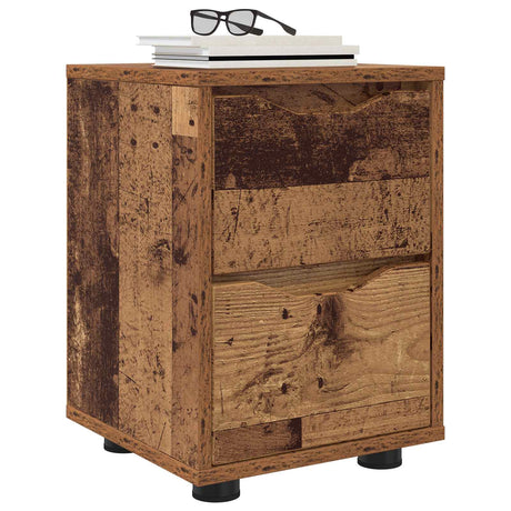 Vidaxl nachtkastjes 2 st oud hout 30,5 x 30 x 43 cm bewerkt hout