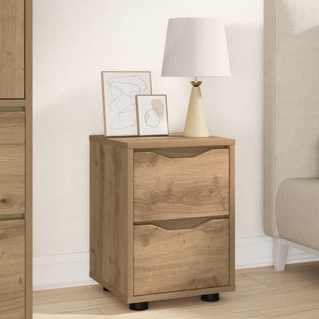 Vidaxl nachtkastje artisan eiken 30,5 x 30 x 43 cm bewerkt hout