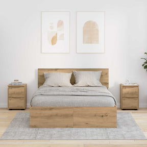 Vidaxl nachtkastjes 2 st artisan eiken 30,5 x 30 x 43 cm bewerkt hout