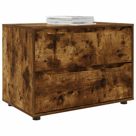 Vidaxl opbergkast 80 x 48 x 57 cm bewerkt hout gerookt eiken
