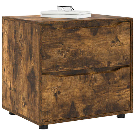 Vidaxl opbergkast 60 x 48 x 57 cm bewerkt hout gerookt eiken