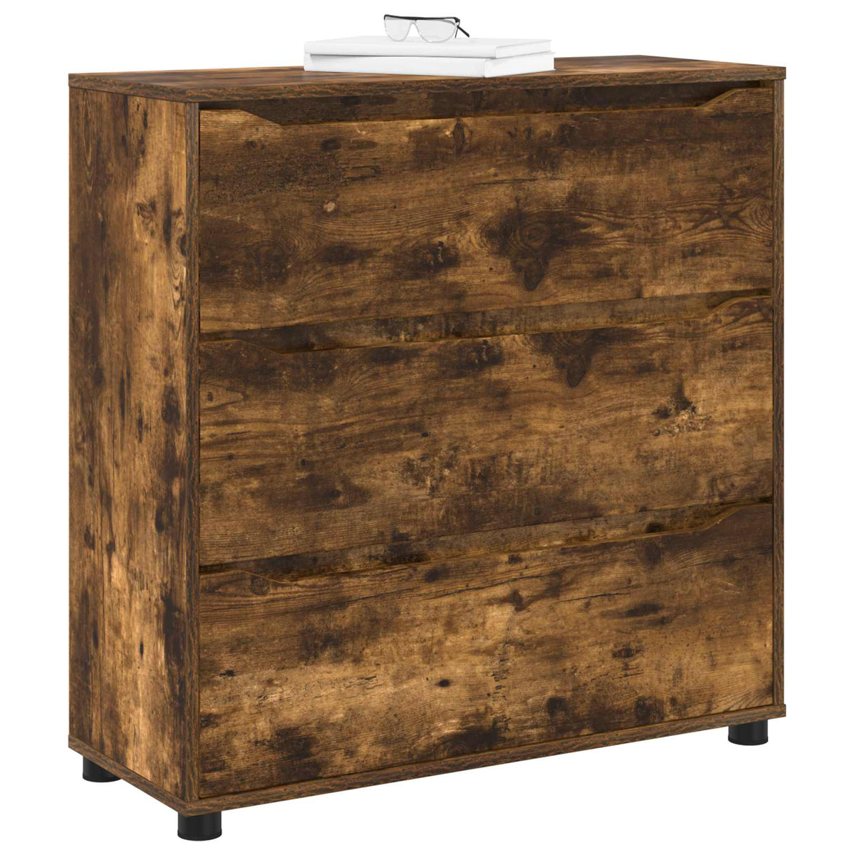 Vidaxl opbergkast 80 x 31 x 81 cm bewerkt hout gerookt eiken