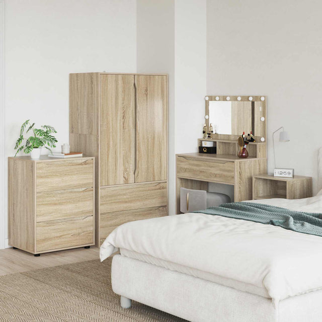 Vidaxl opbergkast 60 x 48 x 81 cm bewerkt hout sonoma eiken