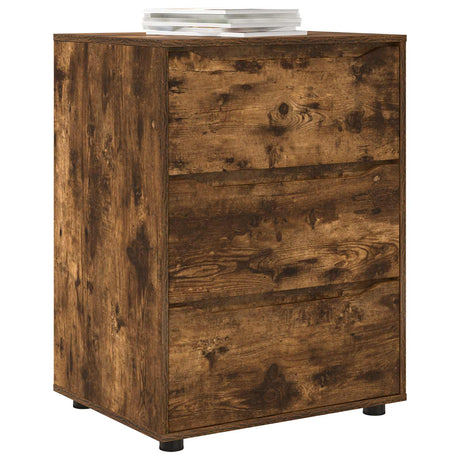 Vidaxl opbergkast 60 x 48 x 81 cm bewerkt hout gerookt eiken