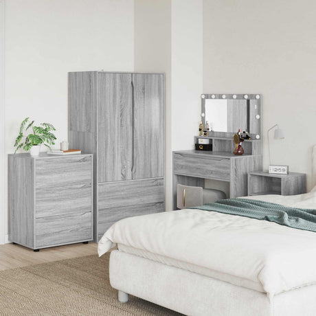 Vidaxl opbergkast 60 x 48 x 81 cm bewerkt hout grijs sonoma