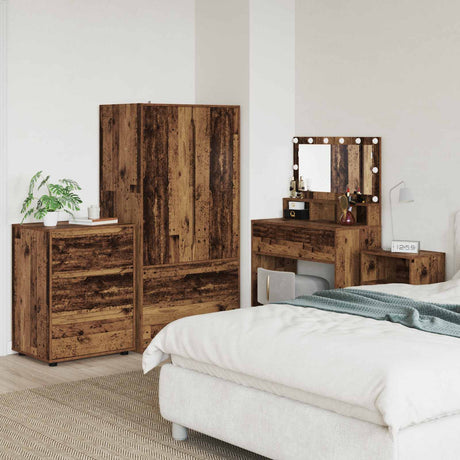 Vidaxl opbergkast 60 x 48 x 81 cm bewerkt hout oud hout