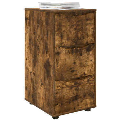 Vidaxl opbergkast 40 x 48 x 81 cm bewerkt hout gerookt eiken