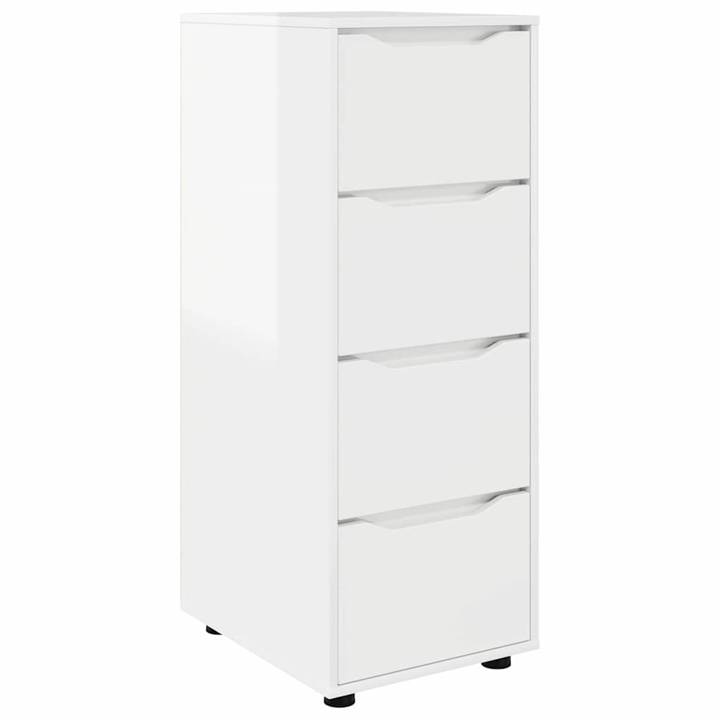 Vidaxl opbergkast 40 x 48 x 105 cm bewerkt hout hoogglans wit