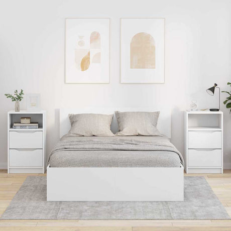 Vidaxl nachtkastjes 2 st wit 40 x 30 x 467 cm bewerkt hout
