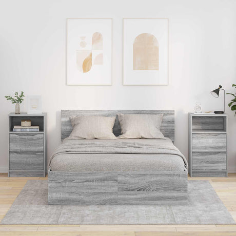Vidaxl nachtkastjes 2 st grijs sonoma 40 x 30 x 467 cm bewerkt hout