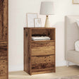 Vidaxl nachtkastje oud hout 40 x 30 x 67 cm bewerkt hout