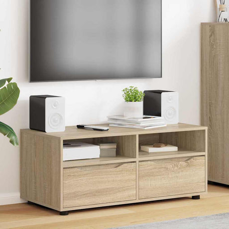 Vidaxl tv-kast 100 x 48 x 43 cm sonoma eiken bewerkt hout