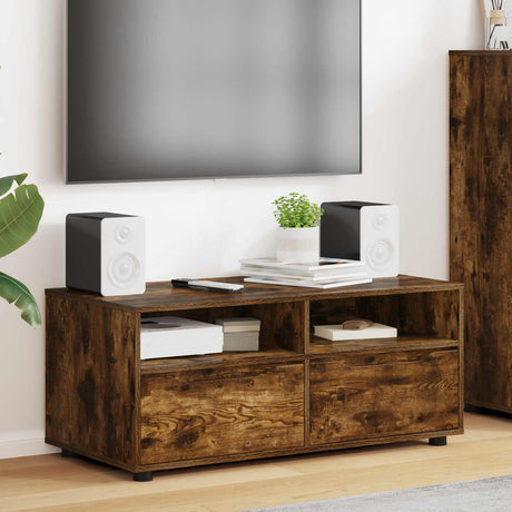 Vidaxl tv-kast 100 x 48 x 43 cm gerookt eiken bewerkt hout