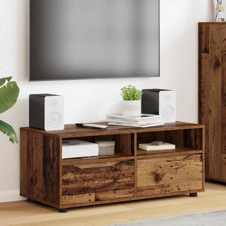 Vidaxl tv-kast 100 x 48 x 43 cm oud hout bewerkt hout