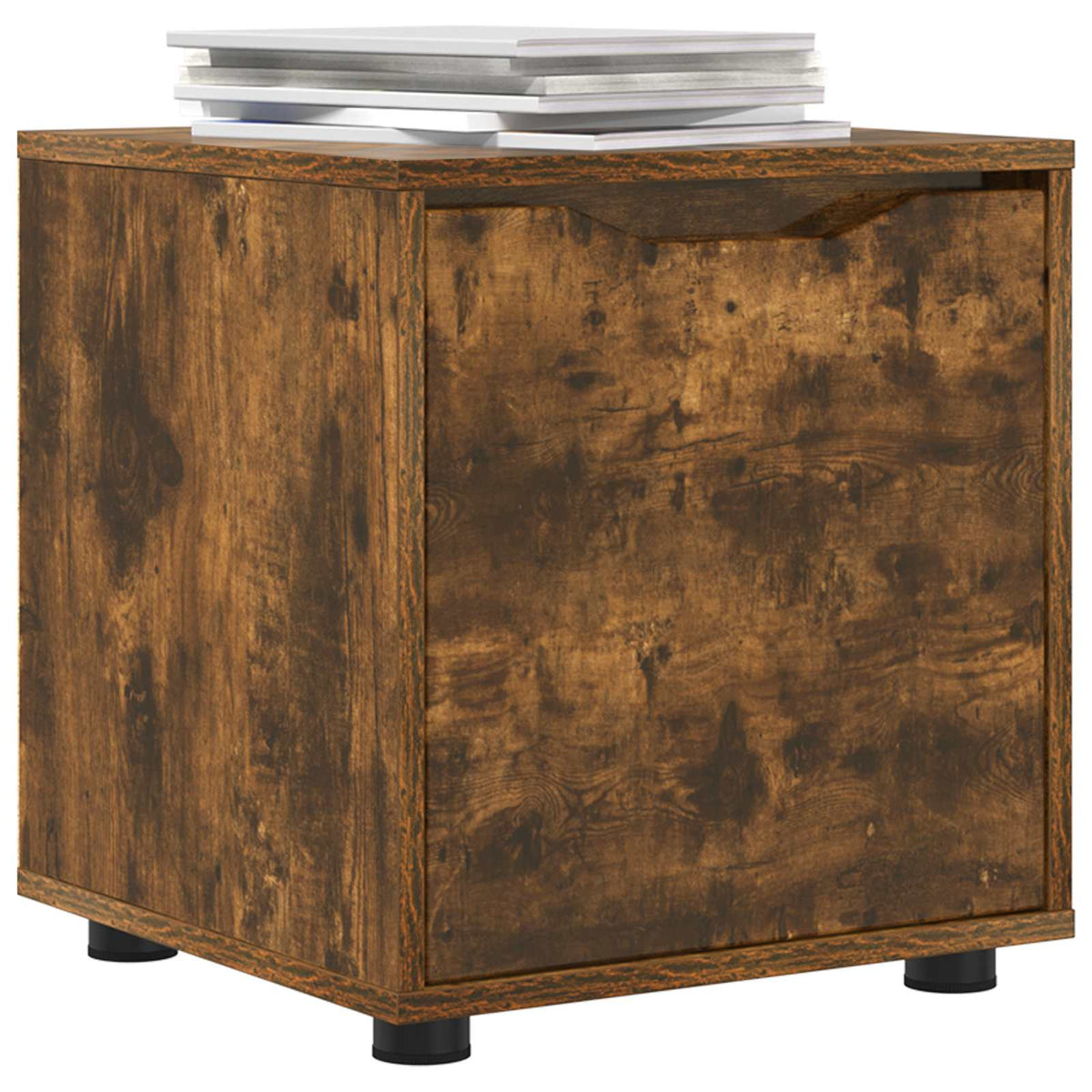 Vidaxl badkamer kast 40,5 x 40 x 44 cm bewerkt hout gerookt eiken