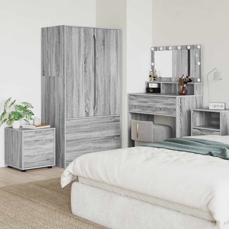 Vidaxl badkamer kast 40,5 x 40 x 44 cm bewerkt hout grijs sonoma