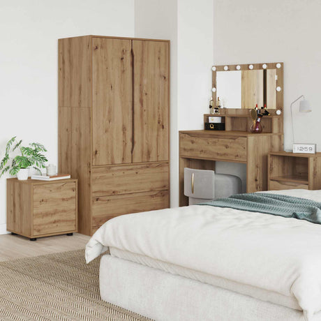 Vidaxl badkamer kast 40,5 x 40 x 44 cm bewerkt hout artisan eiken