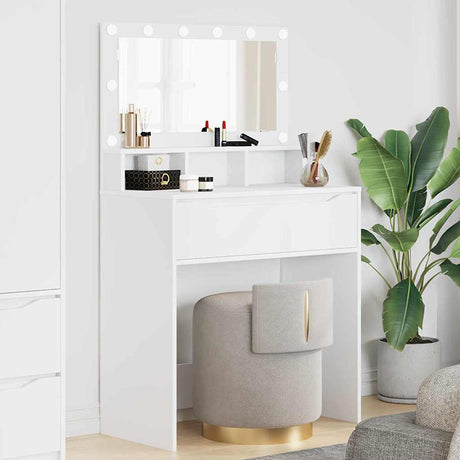 Vidaxl slaapkamer kaptafels wit 80 x 39,5 x 135 cm bewerkt hout